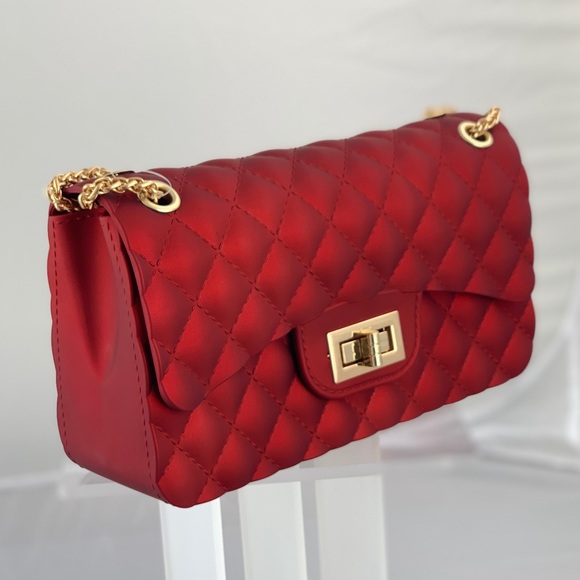 Red Jelly Handbag Crossed body Purse - Picture 3 of 8